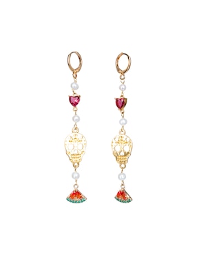 Aretes de calavera Pineda Covalin zirconia