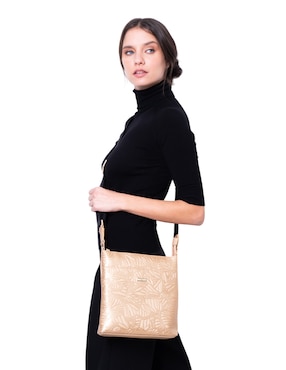 Bolsa messenger Pineda Covalin Grabado Mariposa para mujer