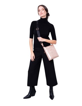 Bolsa messenger Pineda Covalin Grabado Mariposa para mujer