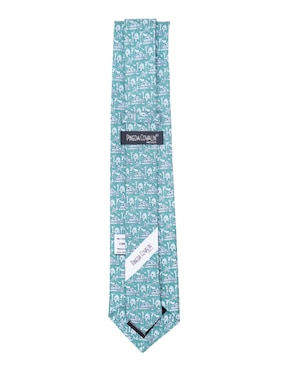 Corbata Pineda Covalin regular de seda estampada para hombre