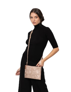 Bolsa crossbody Pineda Covalin Grabado Mariposa para mujer