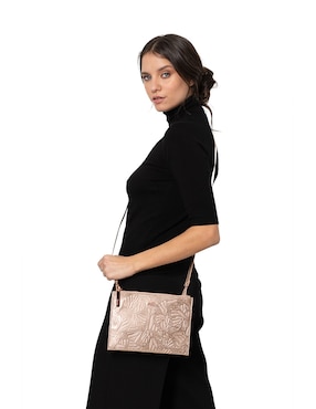 Bolsa crossbody Pineda Covalin Grabado Mariposa para mujer