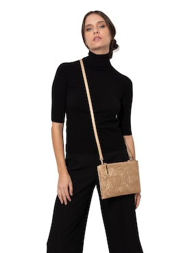 Bolsa crossbody Pineda Covalin Grabado Mariposa para mujer
