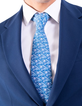 Corbata Pineda Covalin regular de seda estampada para hombre