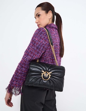 Bolsa crossbody Pinko Love Puff de piel para mujer