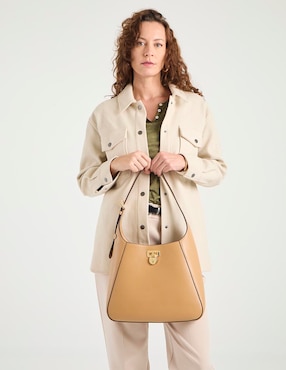 Bolsa shoulder Lauren Ralph Lauren de piel para mujer