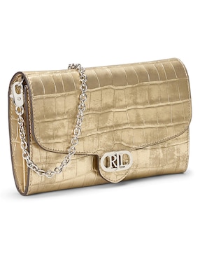 Bolsa clutch Lauren Ralph Lauren de piel para mujer
