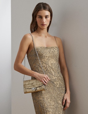Bolsa clutch Lauren Ralph Lauren de piel para mujer