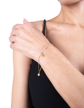 Pulsera Pineda Covalin con amatista 18 k Mariposa
