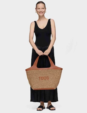 Bolsa tote Tous Lirio Rafia para mujer