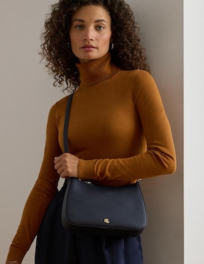 Bolsa shoulder Lauren Ralph Lauren de piel para mujer