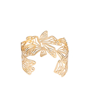 Brazalete Pineda Covalin de baño de oro 18 K Mariposa