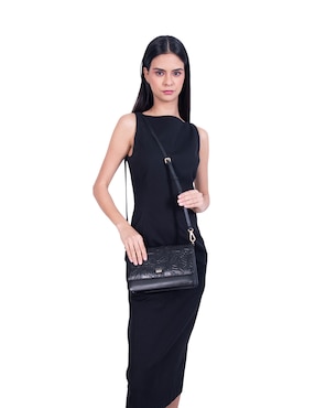Bolsa crossbody Pineda Covalin Grabado Mariposa de piel para mujer