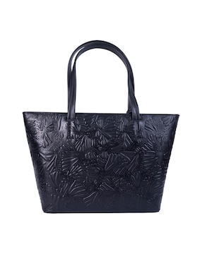 Bolsa tote Pineda Covalin Grabado Mariposa de piel para mujer