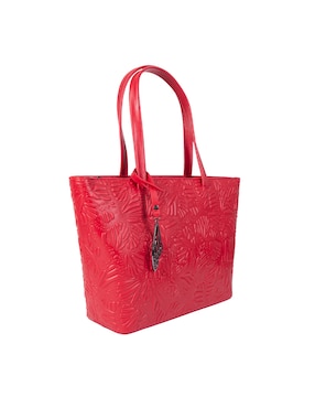 Bolsa tote Pineda Covalin Grabado Mariposa de piel para mujer