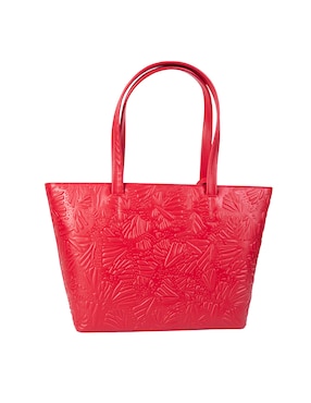 Bolsa tote Pineda Covalin Grabado Mariposa de piel para mujer