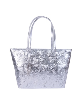 Bolsa tote Pineda Covalin Grabado Mariposa de piel para mujer