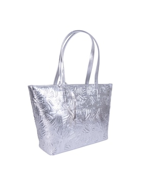 Bolsa tote Pineda Covalin Grabado Mariposa de piel para mujer