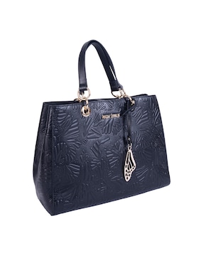 Bolsa satchel Pineda Covalin Grabado Mariposa de piel para mujer
