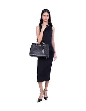 Bolsa satchel Pineda Covalin Grabado Mariposa de piel para mujer
