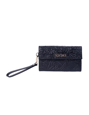 Bolsa wristlet Pineda Covalin grabado mariposa de piel para mujer