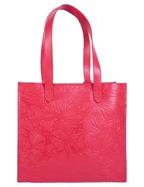 Bolsa tote Pineda Covalin Grabado Mariposa de piel para mujer