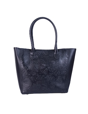 Bolsa tote Pineda Covalin Grabado Mariposa de piel para mujer