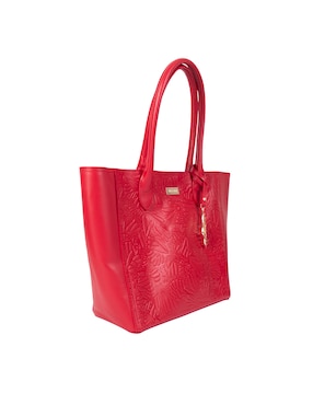 Bolsa tote Pineda Covalin Grabado Mariposa de piel para mujer