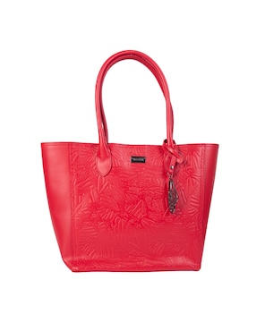 Bolsa tote Pineda Covalin Grabado Mariposa de piel para mujer
