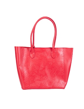 Bolsa tote Pineda Covalin Grabado Mariposa de piel para mujer