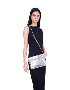 Bolsa crossbody Pineda Covalin Grabado Mariposa de piel para mujer