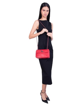 Bolsa crossbody Pineda Covalin Grabado Mariposa de piel para mujer