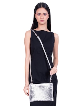 Bolsa crossbody Pineda Covalin Grabado Mariposa de piel para mujer