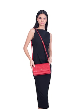 Bolsa crossbody Pineda Covalin Grabado Mariposa de piel para mujer