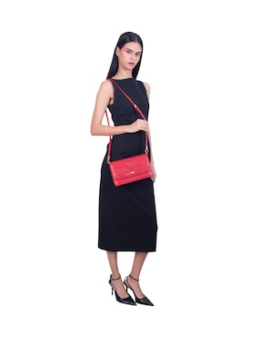 Bolsa crossbody Pineda Covalin Grabado Mariposa de piel para mujer