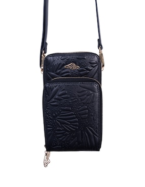 Bolsa crossbody Pineda Covalin Grabado Mariposa de piel para mujer
