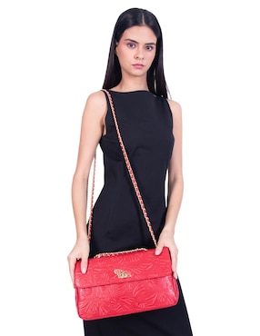 Bolsa crossbody Pineda Covalin Grabado Mariposa de piel para mujer