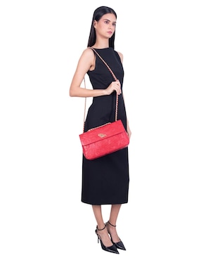 Bolsa crossbody Pineda Covalin Grabado Mariposa de piel para mujer