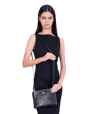 Bolsa crossbody Pineda Covalin Grabado Mariposa de piel para mujer