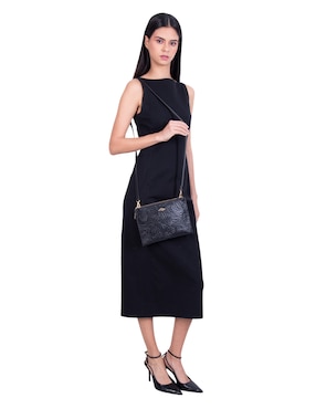 Bolsa crossbody Pineda Covalin Grabado Mariposa de piel para mujer