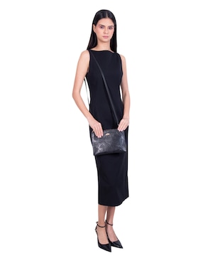 Bolsa crossbody Pineda Covalin Grabado Mariposa de piel para mujer