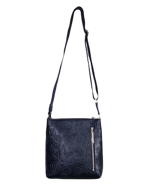 Bolsa messenger Pineda Covalin Grabado Mariposa de piel para mujer