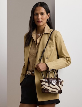 Bolsa satchel Lauren Ralph Lauren piel para mujer