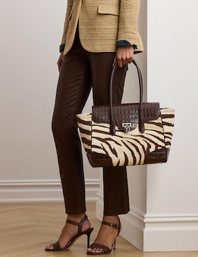 Bolsa satchel Lauren Ralph Lauren de piel para mujer
