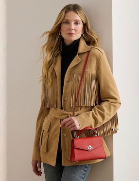 Bolsa satchel Lauren Ralph Lauren de piel para mujer