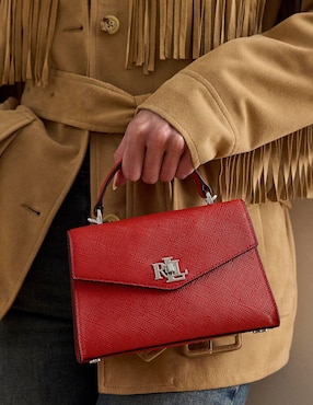 Bolsa satchel Lauren Ralph Lauren de piel para mujer
