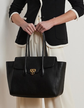 Bolsa satchel Lauren Ralph Lauren de piel para mujer
