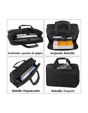 Maletín Lab.g con compartimiento para laptop 17 pulgadas y celular