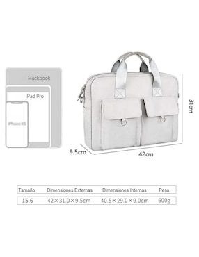 Maletín Lab.g con compartimiento para laptop 15.6 pulgadas y celular