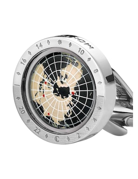 Mancuernillas Montblanc forma circular de acero
